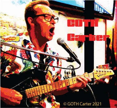 GOTH Carter posterized live performance photo.